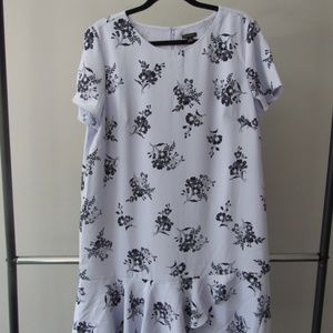 Ann Taylor light purple floral dress; size 16